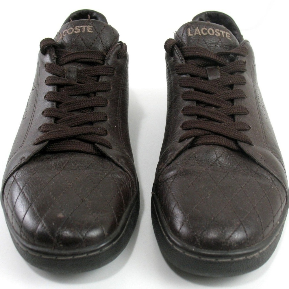 Lacoste Carnaby Quilt Full Grain Leather Sz 11.5